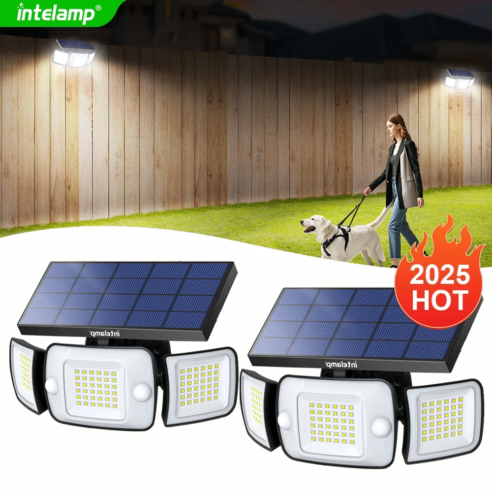 Solar Motion Sensor Lamp - 3 Modes LED Outdoor Wall Light