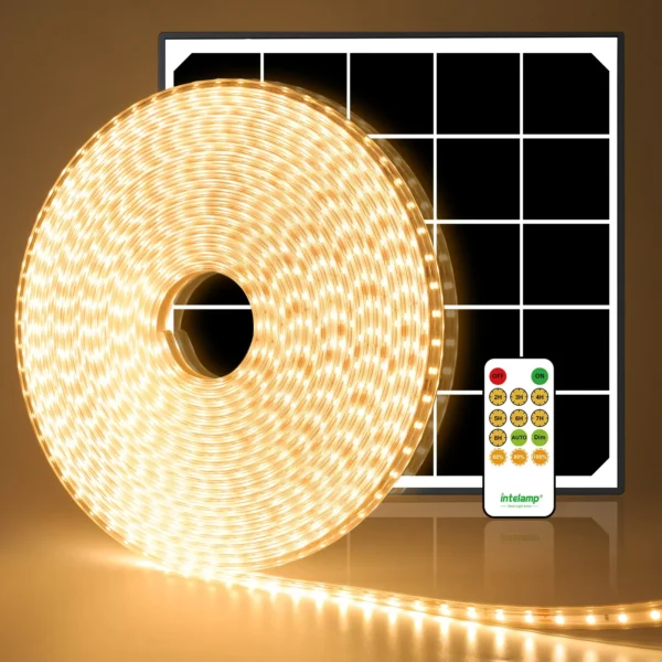 Solar Strip Lights Outdoor - 6000mAh 32.8FT LED Lights