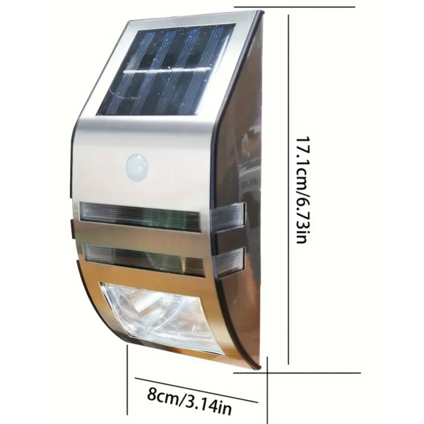 Solar Motion Sensor Wall Lights - Waterproof LED Outdoor Light - Image 2