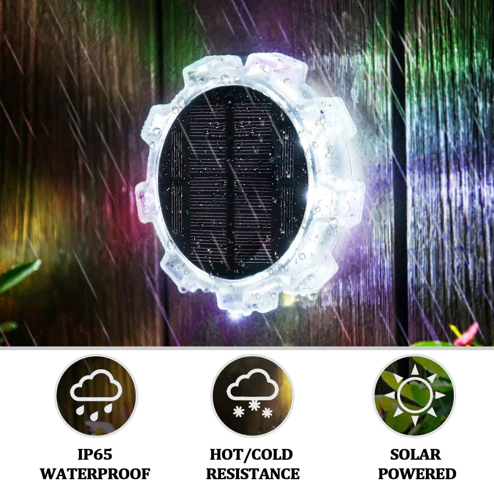Waterproof Solar RGB Ground Lights for Yard and Garden - Image 2