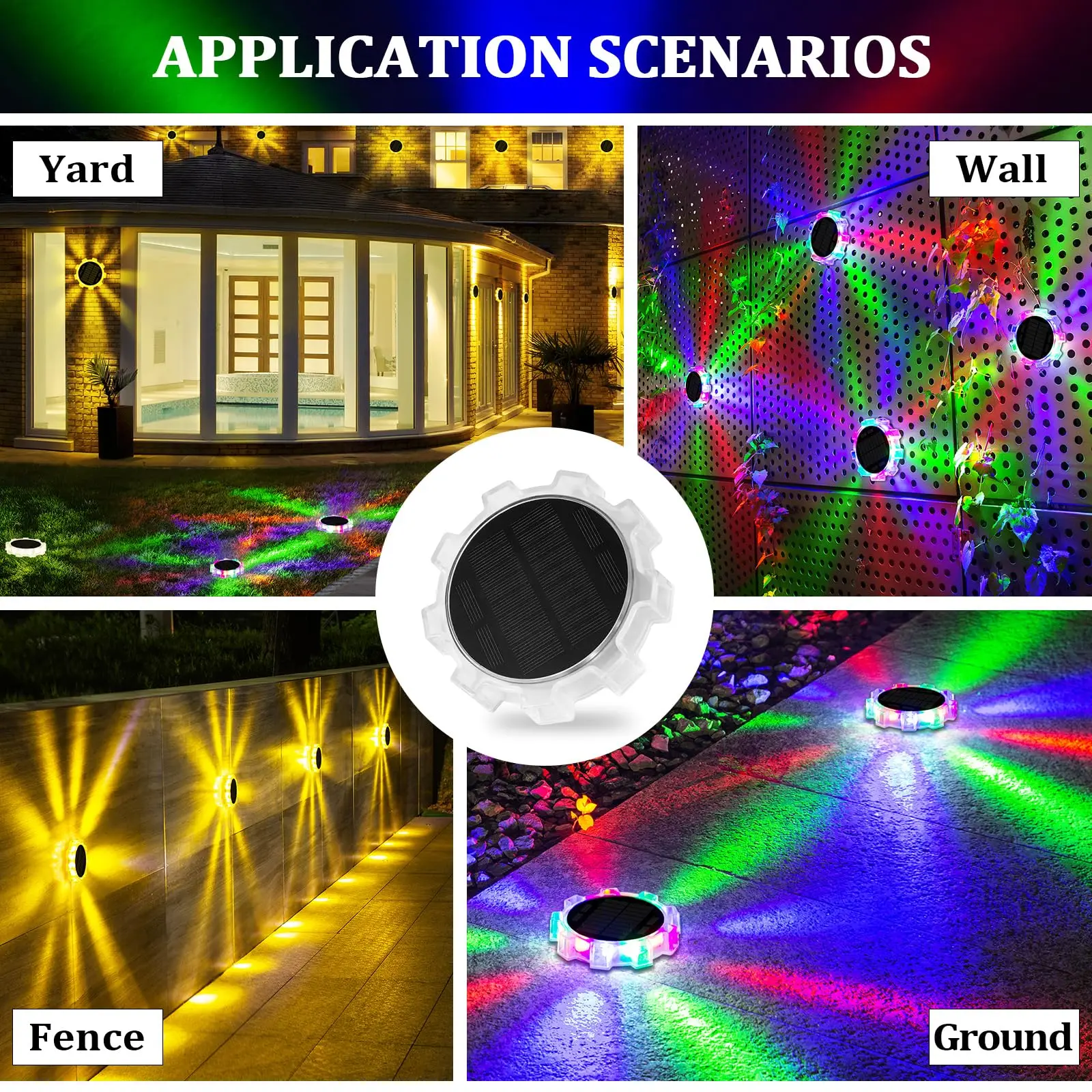 Waterproof Solar RGB Ground Lights for Yard and Garden - Image 6