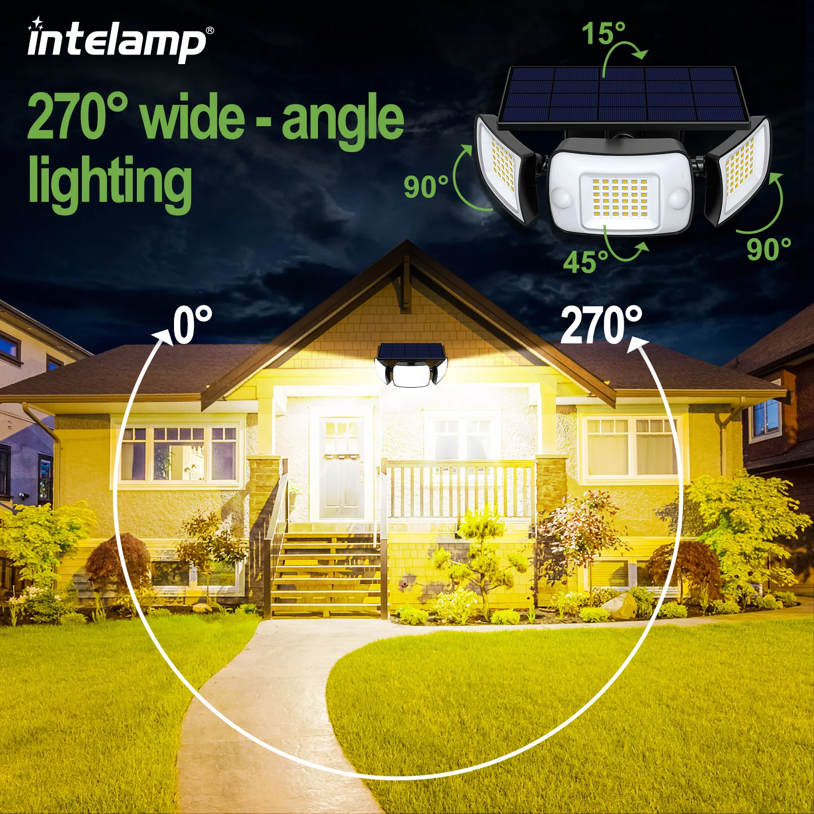 1200LM Outdoor Solar LED Motion Sensor Lamp - Waterproof & Powerful - Image 4
