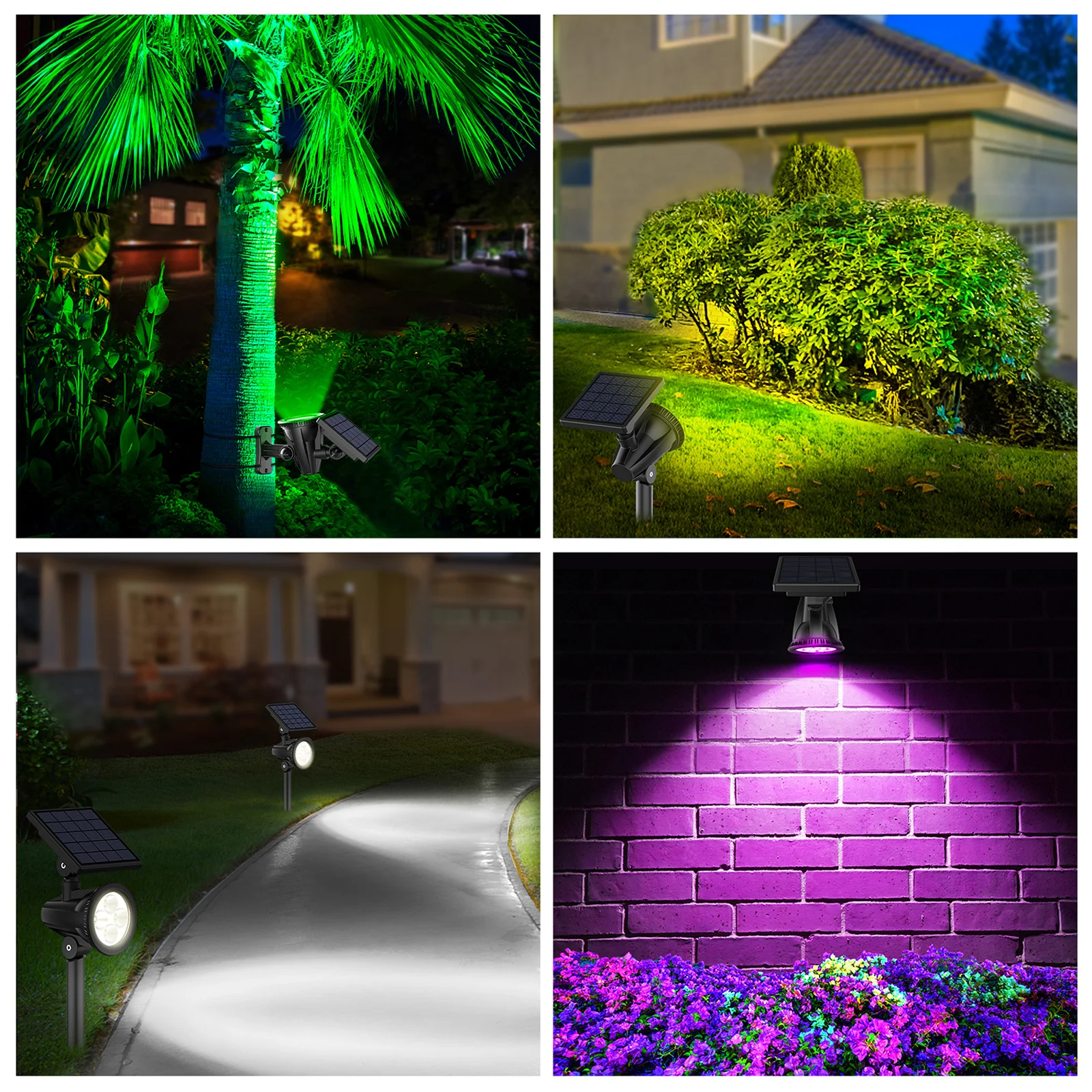 2025 Solar Waterproof LED Landscape Spotlight for Gardens & Paths