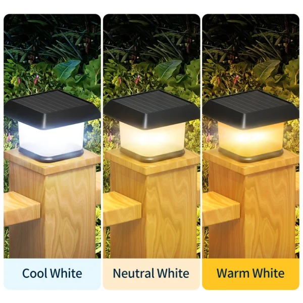 Adjustable Solar Post Cap Lights - Waterproof Outdoor Lanterns - Image 4