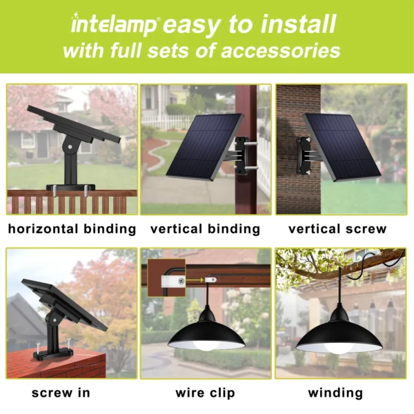 Garden Patio Solar Pendant Lights - Remote Control & Waterproof - Image 5