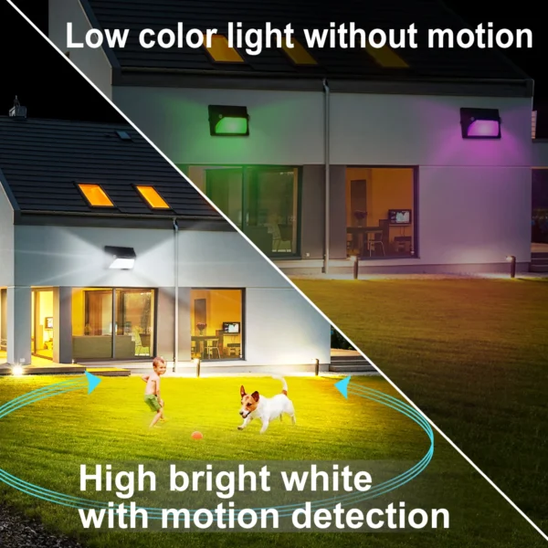 Solar Lights Outdoor Motion Sensor Waterproof Wall Lamp Remote Control - Image 4