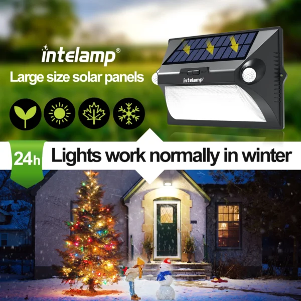 Solar Lights Outdoor Motion Sensor Waterproof Wall Lamp Remote Control - Image 5