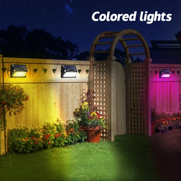 Solar Lights Outdoor Motion Sensor Waterproof Wall Lamp Remote Control - Image 6
